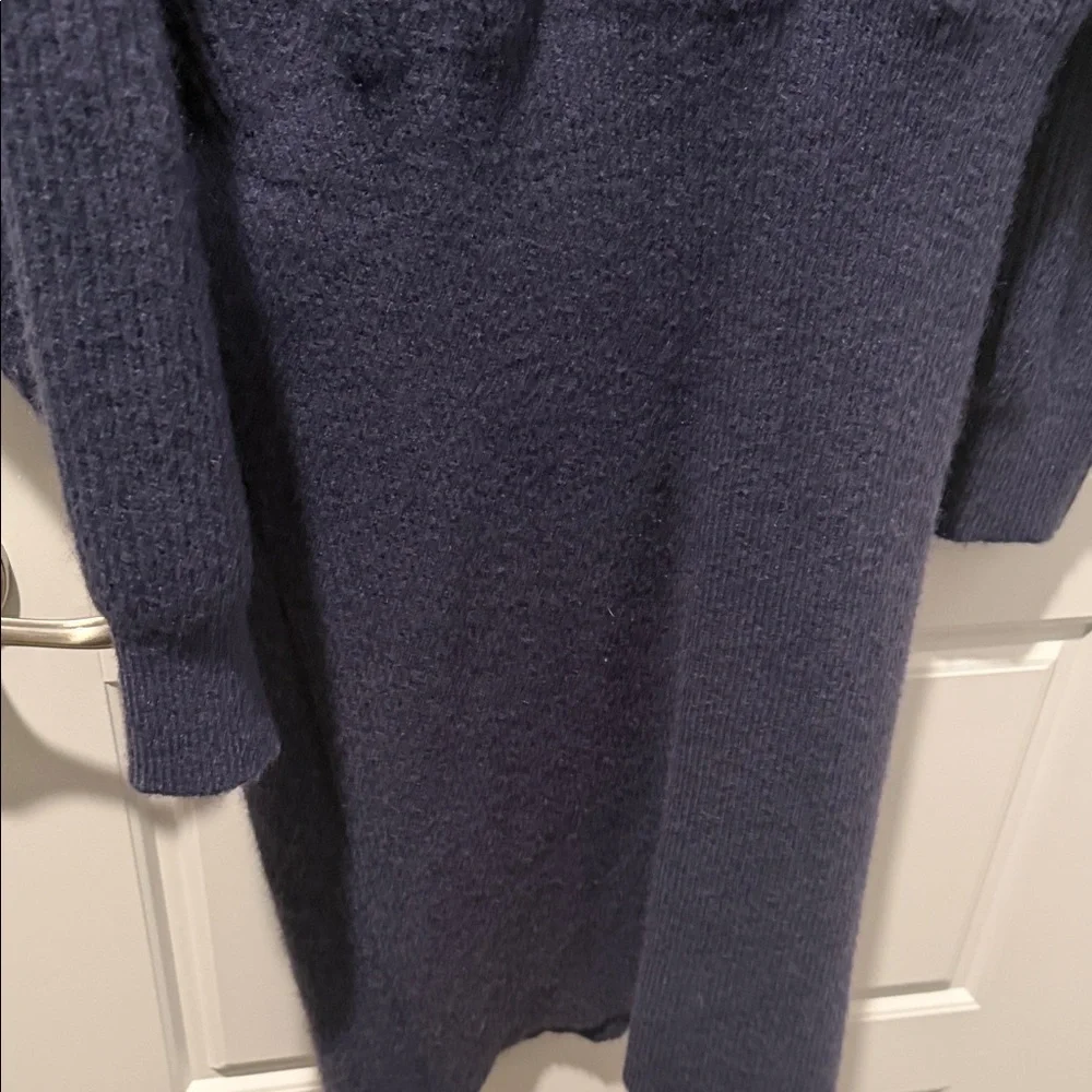 Pretty Garden Navy Blue Hoodie Sweater Dress - Picture 7 of 9